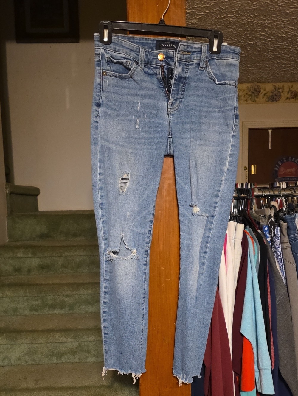 Lucky Brand Light Blue Distressed Skinny Jeans